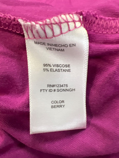 Ellen Tracy Women's Purple Hi-Low Short Sleeve Tee Shirt - S image 4