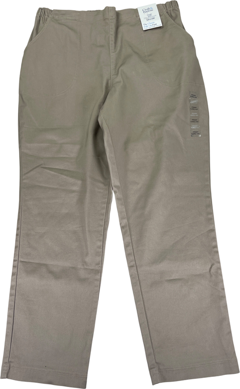 Corft and Barrow Men’s Beige The Classic Pull On Straight Pants - XL Short