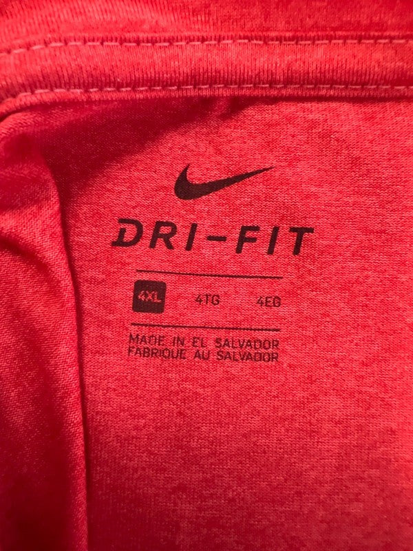 Nike Men's Red Dri-Fit Short Sleeve Athletic T-Shirt - 4XL image 3