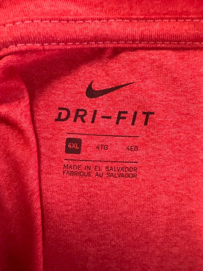 Nike Men's Red Dri-Fit Short Sleeve Athletic T-Shirt - 4XL image 3