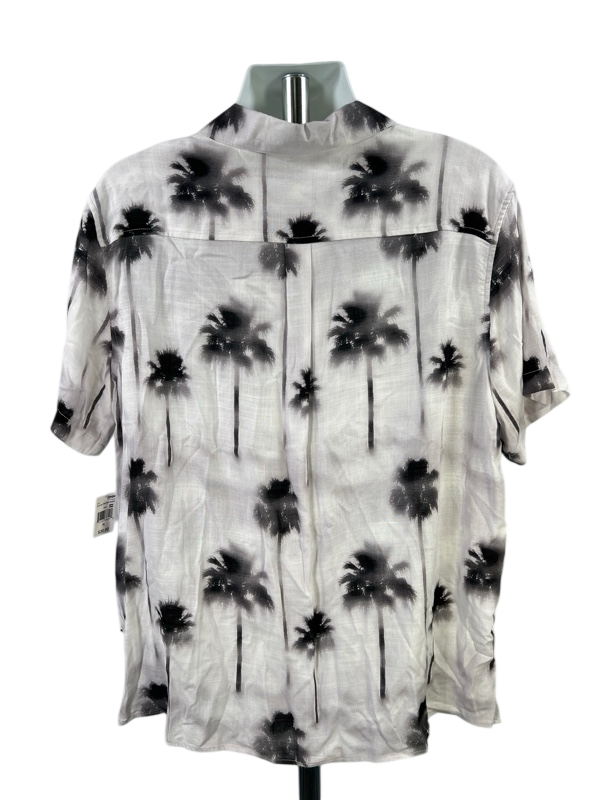 Edgar and Ash Men's White/Black Palm Tree Button Up Shirt - XL image 2
