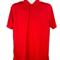 Nike Men's Red Dri-Fit Standard Short Sleeve Golf Polo Shirt - L