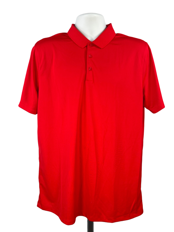 Nike Men's Red Dri-Fit Standard Short Sleeve Golf Polo Shirt - L