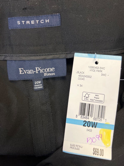 Evan-Picone Women's Black Stretch Dress Pants - 20W Plus image 3