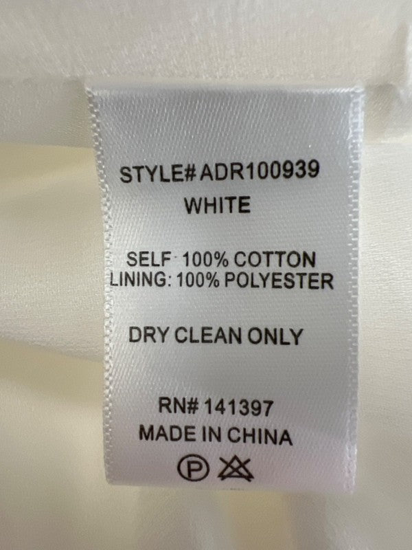 ASTR Women's White Tiered Short Puff Sleeve Midi Dress - M image 4