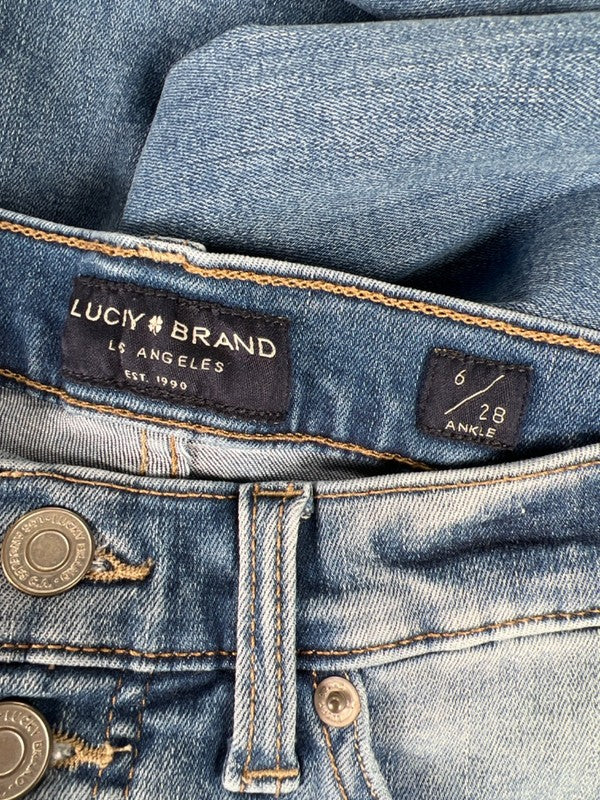 Lucky Brand Women's Light Wash Mid Rise Ava Super Skinny Jeans - 6 image 3