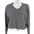 Calvin Klein Performance Women's Long Sleeve V-Neck Cropped Sweatshirt - M