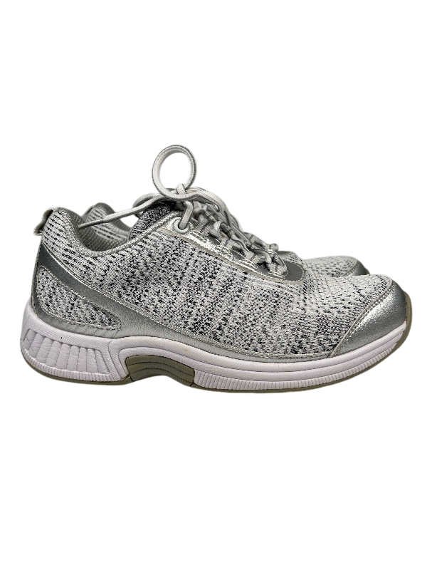 Orthofeet Women's Gray Bio Feet Lace Up Comfort Athletic Shoes - 7