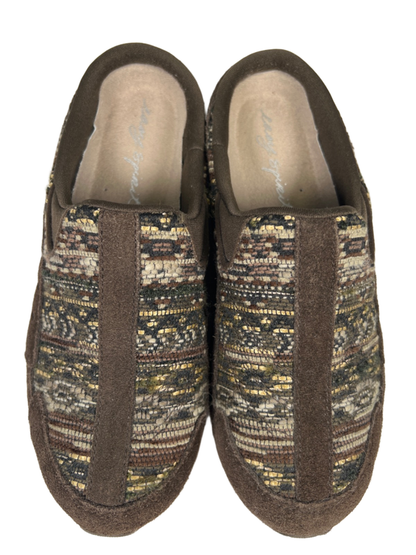 Easy Spirit Women's Green Textured Travel Time Slip On Clogs - 7 Wide image 3