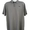 Under Armour Men's Gray Short Sleeve HeatGear Golf Polo Shirt - XL
