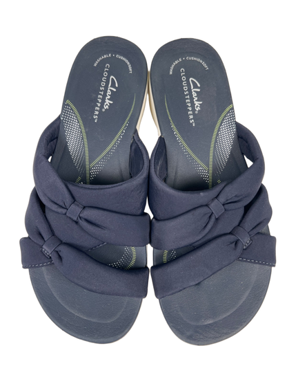 Clarks Cloudsteppers Women's Blue/White Breeze Rae Cam Slide On Sandals - 7 image 3