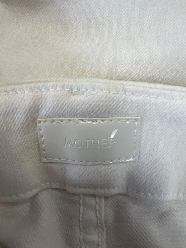 Mother Women's White/Ivory Patch Pocket Private Ankle Fray Button Fly Jeans - 29 image 3
