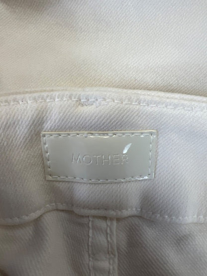 Mother Women's White/Ivory Patch Pocket Private Ankle Fray Button Fly Jeans - 29 image 3