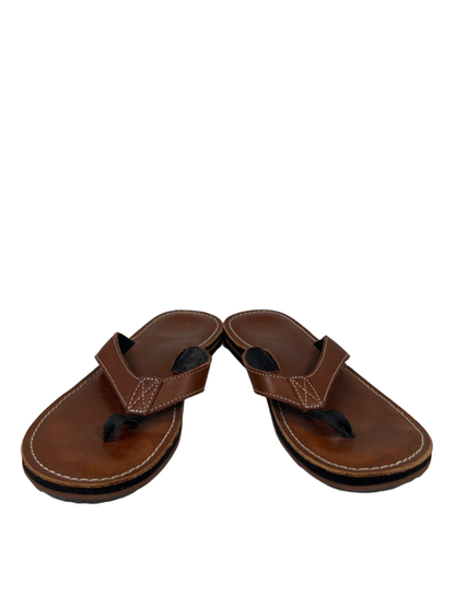 Clarks Women's Brown Leather Roxanna Toe-Post Flip-Flop Sandals - 10 image 6