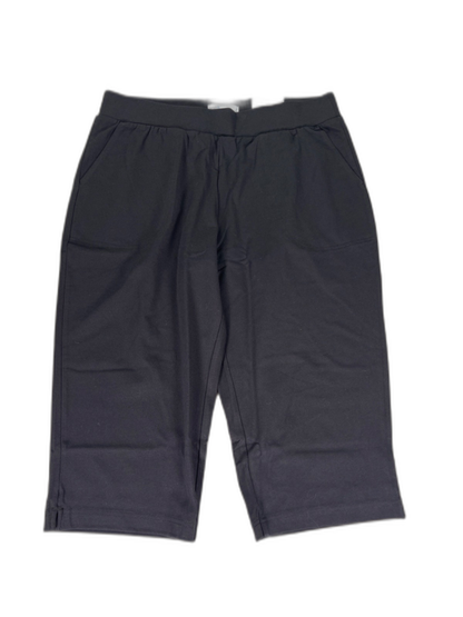 Croft and Barrow Women's Black Mid Rise Skimmer Shorts - M
