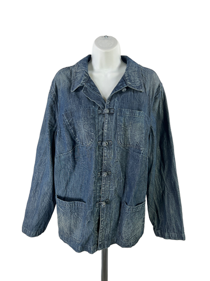Lauren Ralph Lauren Women's Blue/Medium Wash Denim Jacket - Plus 2X