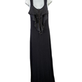 BCBGeneration Women's Black Ruffle Front Sleeveless Maxi Dress - XS