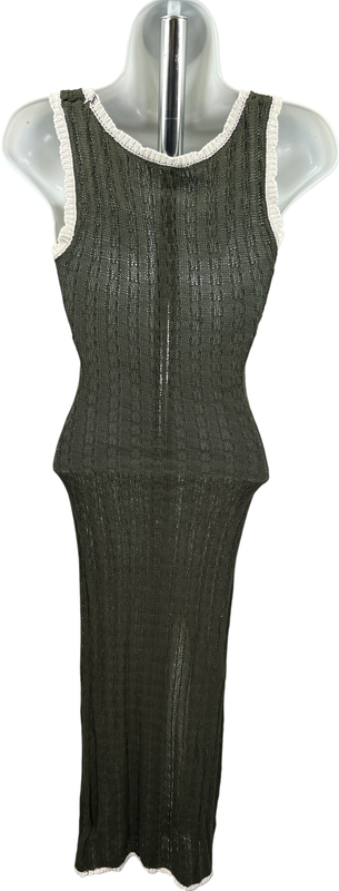 NEW Cider Women’s Dark Green Knit Sleeveless Sweater Dress - XS image 2