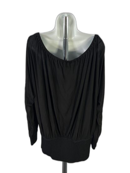Michael Kors Women's Black Long Sleeve Banded Waisted Blouse - 12 image 2