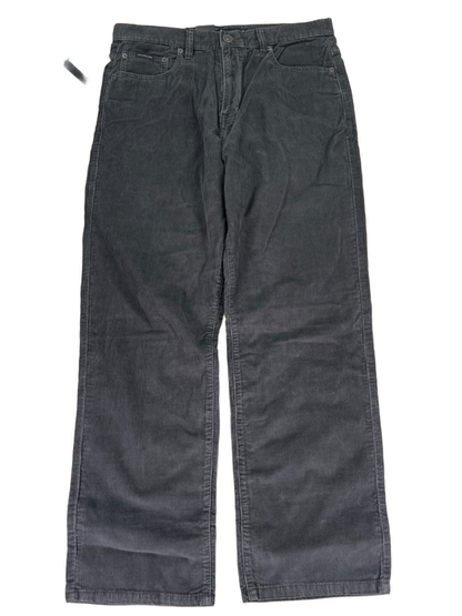 Calvin Klein Men's Dark Gray Corduroy Relaxed Straight Pants - 34x30