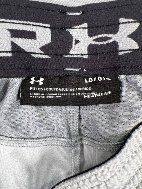 Under Armour Men's Gray HeatGear Fitted Athletic Shorts - L image 3