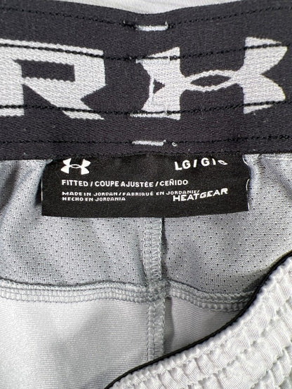 Under Armour Men's Gray HeatGear Fitted Athletic Shorts - L image 3