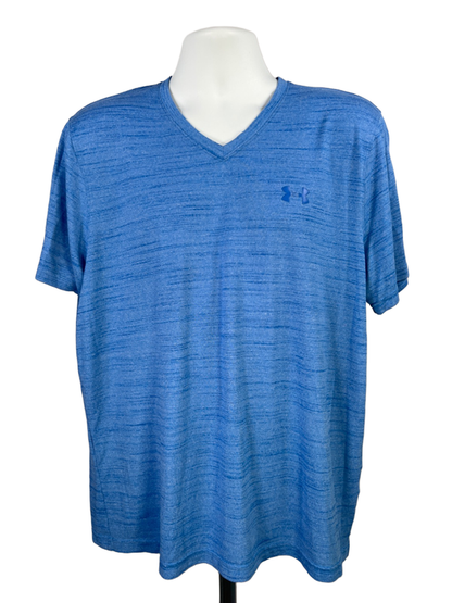 Under Armour Men's Blue Heatgear Loose V Neck Short Sleeve Tee Shirt - XL