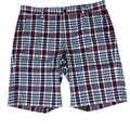 Izod Men's Blue/Red Plaid Athletic Golf Shorts - 36