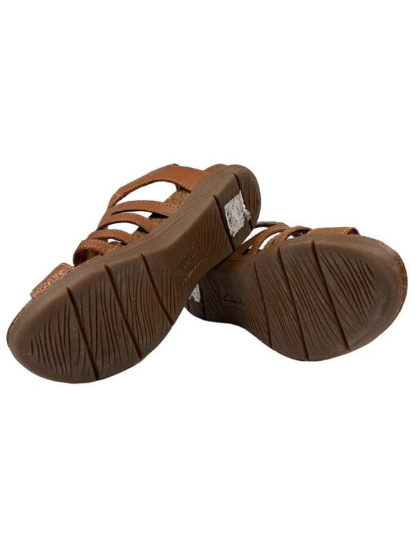 Clarks Collection Women's Brown Leather April Belle Slingback Sandals - 8.5 image 7