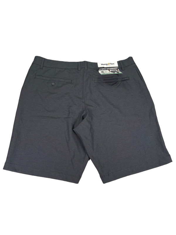 Hang Ten Men's Black/Dark Gray Regular Fit Hybrid Walking Shorts - 38 image 2