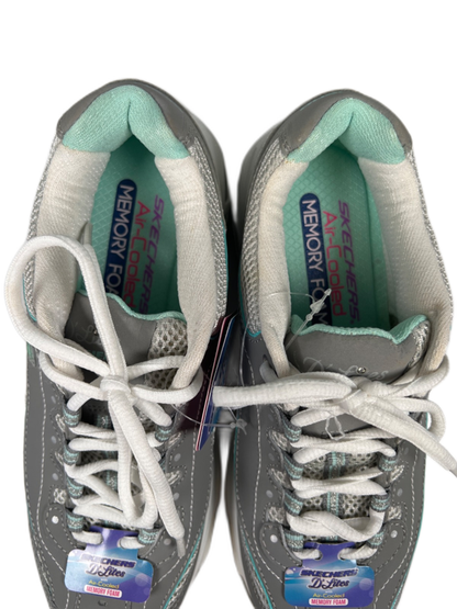Skechers Women's Gray/Blue D'Lites Air Cooled Memory Foam Sneakers - 7 image 3