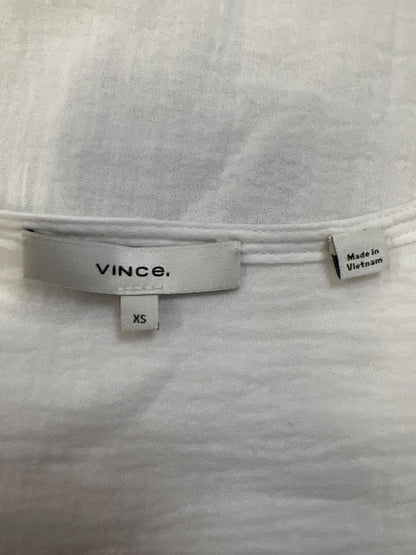 Vince Women's White Cap Sleeve V-Neck Blouse - XS image 3