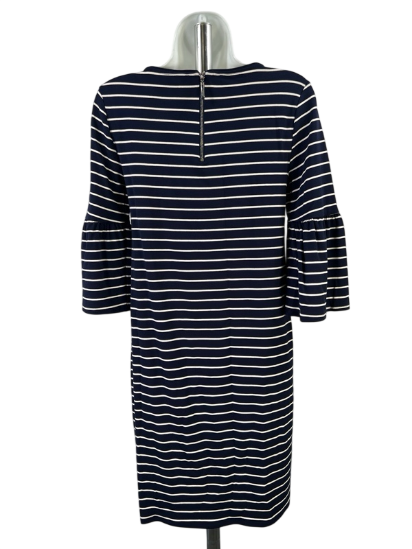 White House Black Market Women's Blue 3/4 Bell Sleeve Sheath Dress - XS image 2