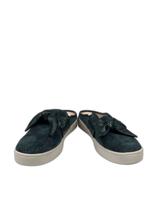 Spenco Women's Green/Blue Suede Slip On Bow Mules - 8.5D Wide image 6