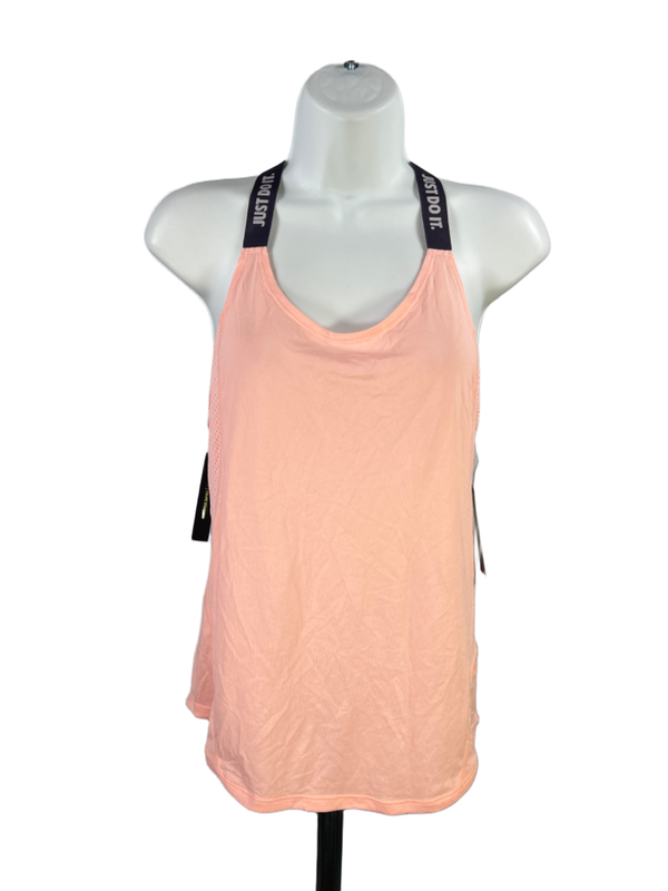 Nike Women's Pink Dri-Fit Standard Fit Training Athletic Tank Top - M