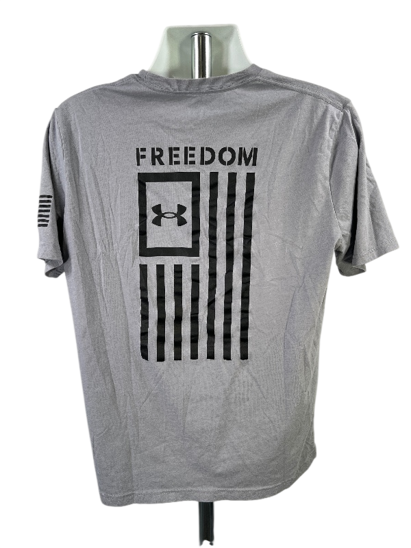 Under Armour Men's Gray Freedom Graphic Short Sleeve T-Shirt - XL image 2