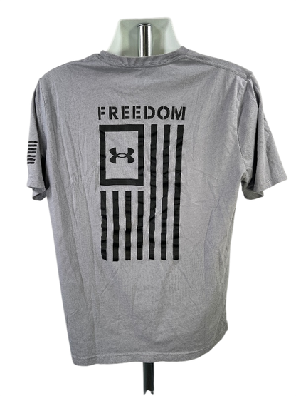 Under Armour Men's Gray Freedom Graphic Short Sleeve T-Shirt - XL image 2