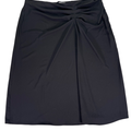 Nine West Women's Black Side Ruched Midi Skirt - XXL