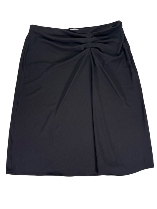 Nine West Women's Black Side Ruched Midi Skirt - XXL