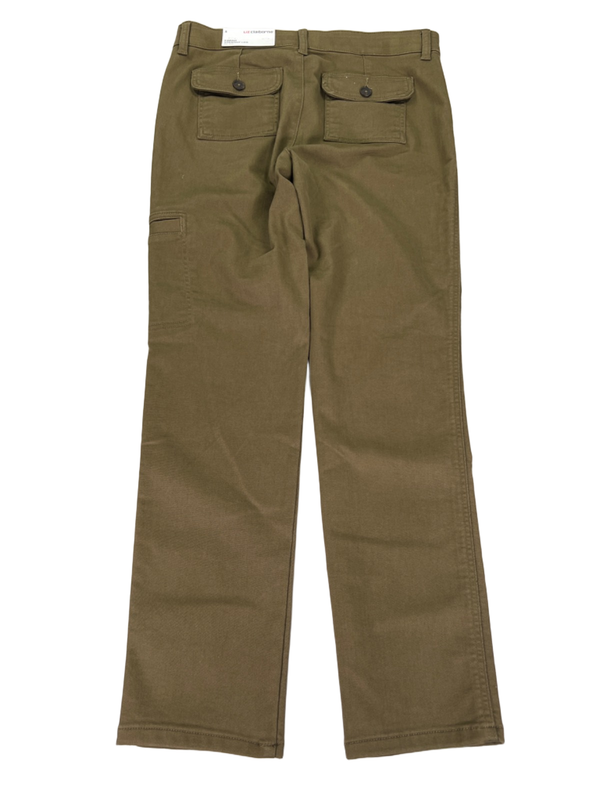 Liz Claiborne Women's Green Straight Leg Cargo Stretch Mid Rise Pants - 8 image 2