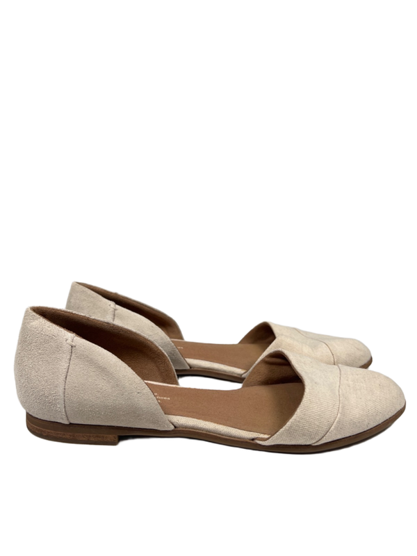 Toms Women's Ivory White Jutti D'orsay Slip On Flats - 7