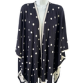 Ann Taylor Women's Blue Polka Dot Wrap Sweater - One Size