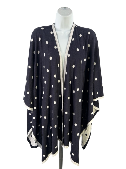 Ann Taylor Women's Blue Polka Dot Wrap Sweater - One Size