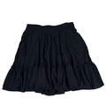 Torrid Women's Black Pull On Smocked Waist Ruffle Mini Skirt - Plus 1