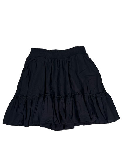 Torrid Women's Black Pull On Smocked Waist Ruffle Mini Skirt - Plus 1