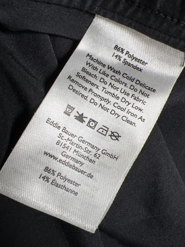 Eddie Bauer Women's Black Tie Waist Unlined Activewear Shorts - L image 4