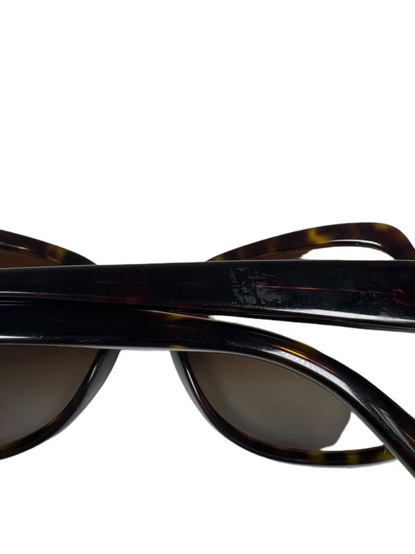 Tory Burch Women's Black Tortoise Frame Gold Logo Sunglasses W/ Case image 10
