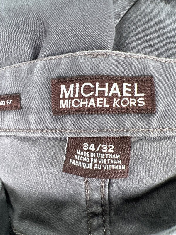 Michael Kors Men's Gray Tailored Fit Straight Leg Pants - 34x32 image 3