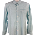 Calvin Klein Men's Blue Checkered Slim Fit Button Up Shirt - M