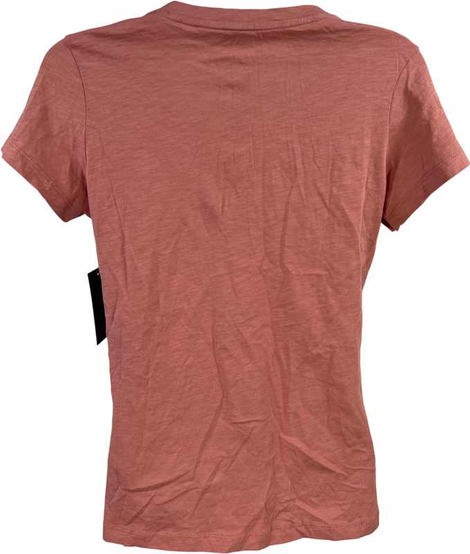 Max Studio Women’s Pink Pocket Front V-Neck T-Shirt - S image 2